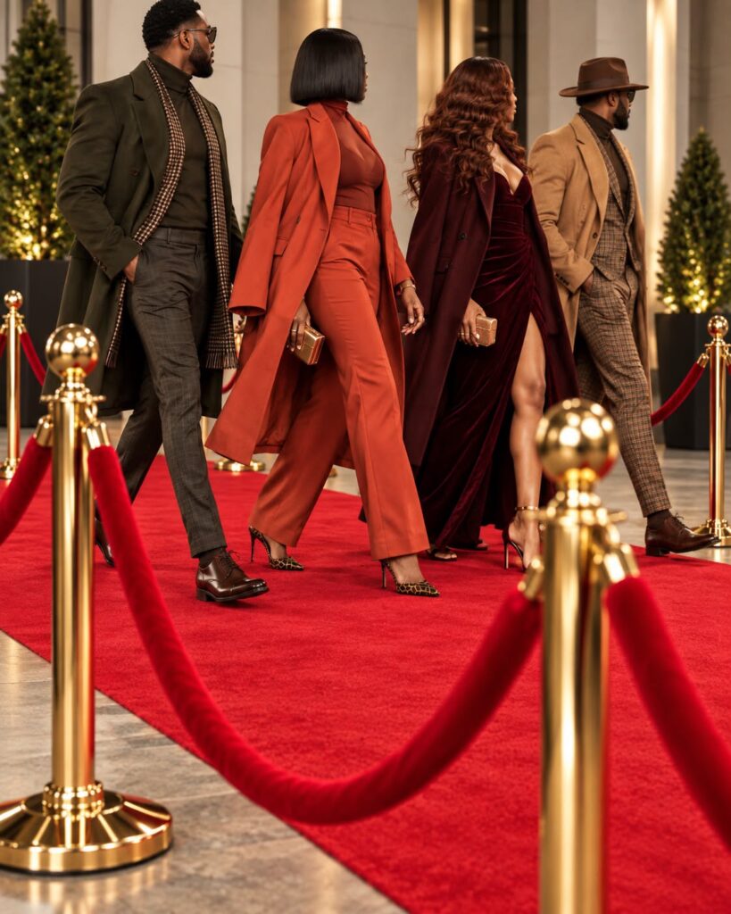 Guests arriving through a red carpet and stanchion rental